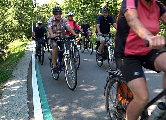 Heidenheimer ADFC-Gruppe erkundet ersten Radschnellweg in B-W